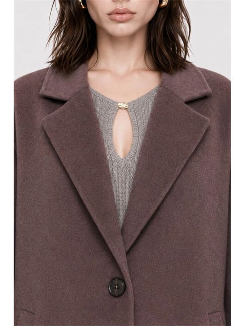 Cappotto lungo da donna in lana con collo a revers KOCCA | MIMMI/30010